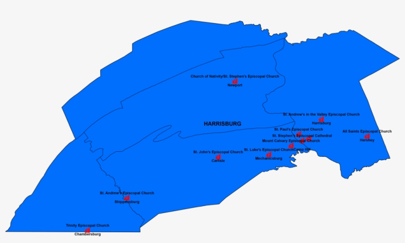 Harrisburg Convocation - Map, transparent png download
