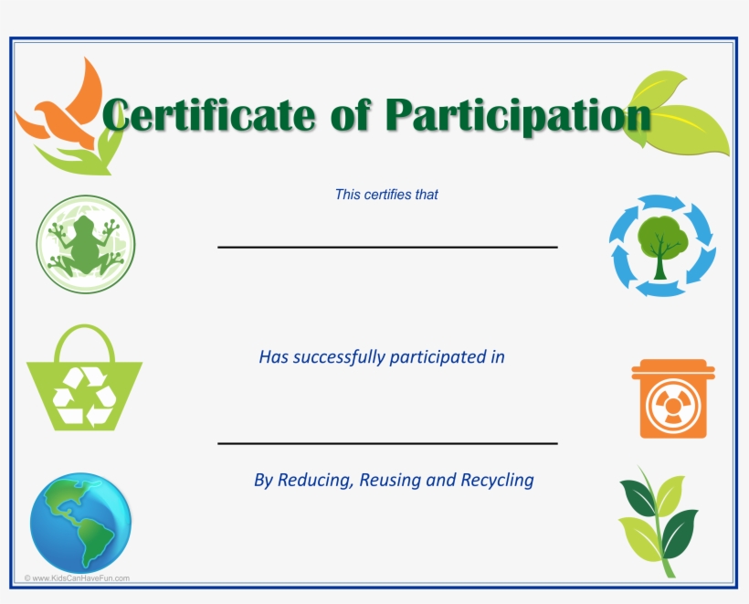 Earth Day Participation Certificate 159140 - Eco Club Certificate, transparent png download