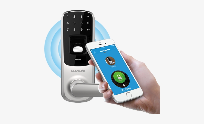 Ultraloq Ul3 Bluetooth Biometric Fingerprint Door Lock - Ultraloq Ul3 Fingerprint And Touchscreen Keyless Smart, transparent png download