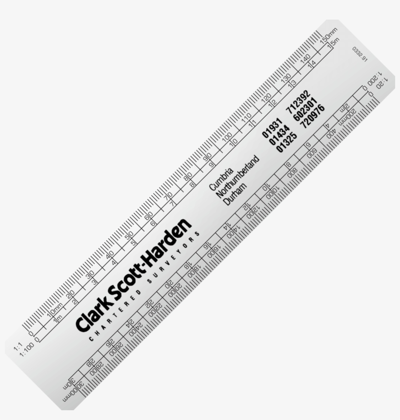 Oval Scale Rule - 100 X Printed 6 Inch Oval Scale Rulers, transparent png download