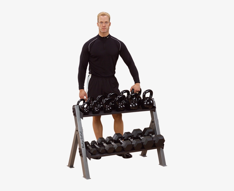 Body Solid Gdkr100 Dumbbell/kettlebell Rack - Body Solid Gdkr100 Kettlebell/dumbbell Rack, transparent png download