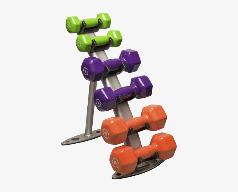 Body Solid Gdr10 Pack 3 Pair Vinyl Dumbbell Package - Body-solid Vinyl Dumbell Rack, transparent png download