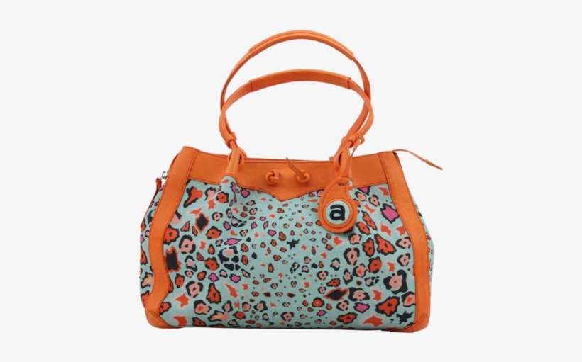 Leopard Lights Kingfisher Handbag - Amara - Leopard Lights Cushion - 50x50cm - Kingfisher, transparent png download