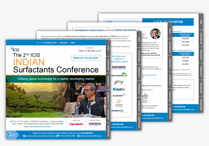 Download Brochure For Latest Updates On The Agenda, - Icis Indian Surfactants Conference 2018, transparent png download