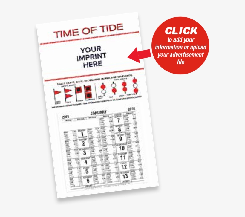 Signal Flag Mini Wall Mount Tide Calendar - Design, transparent png download