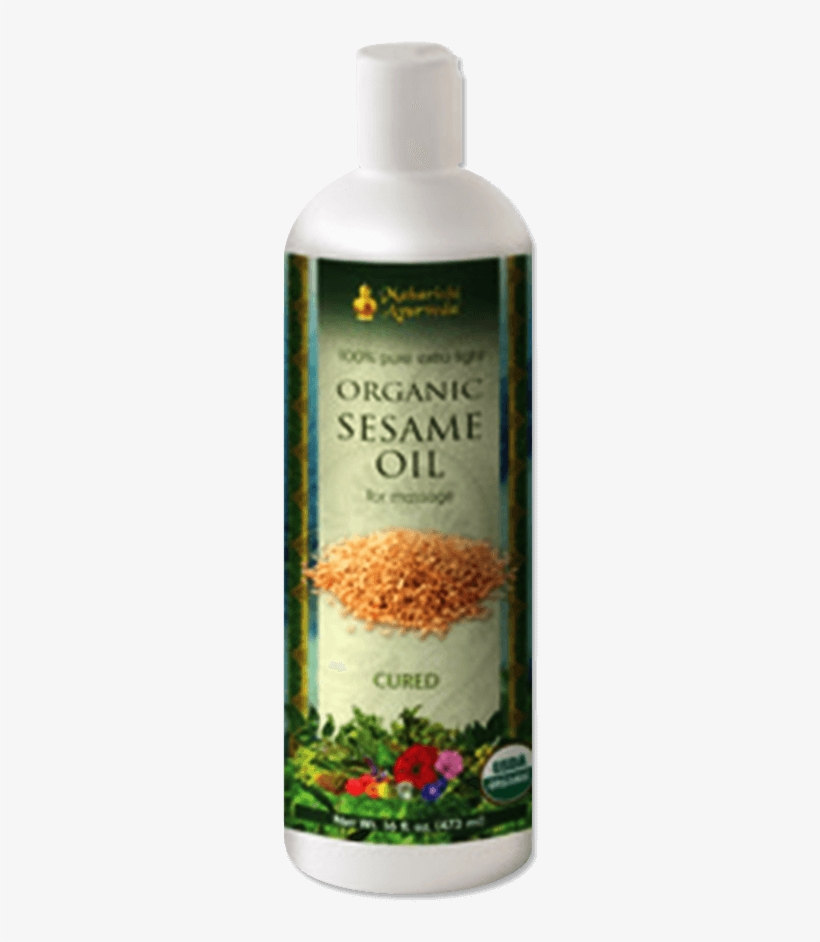 Organic Sesame Oil 16 Oz - Organic Cured Sesame Massage Oil,16 Fluid Oz By Maharishi, transparent png download