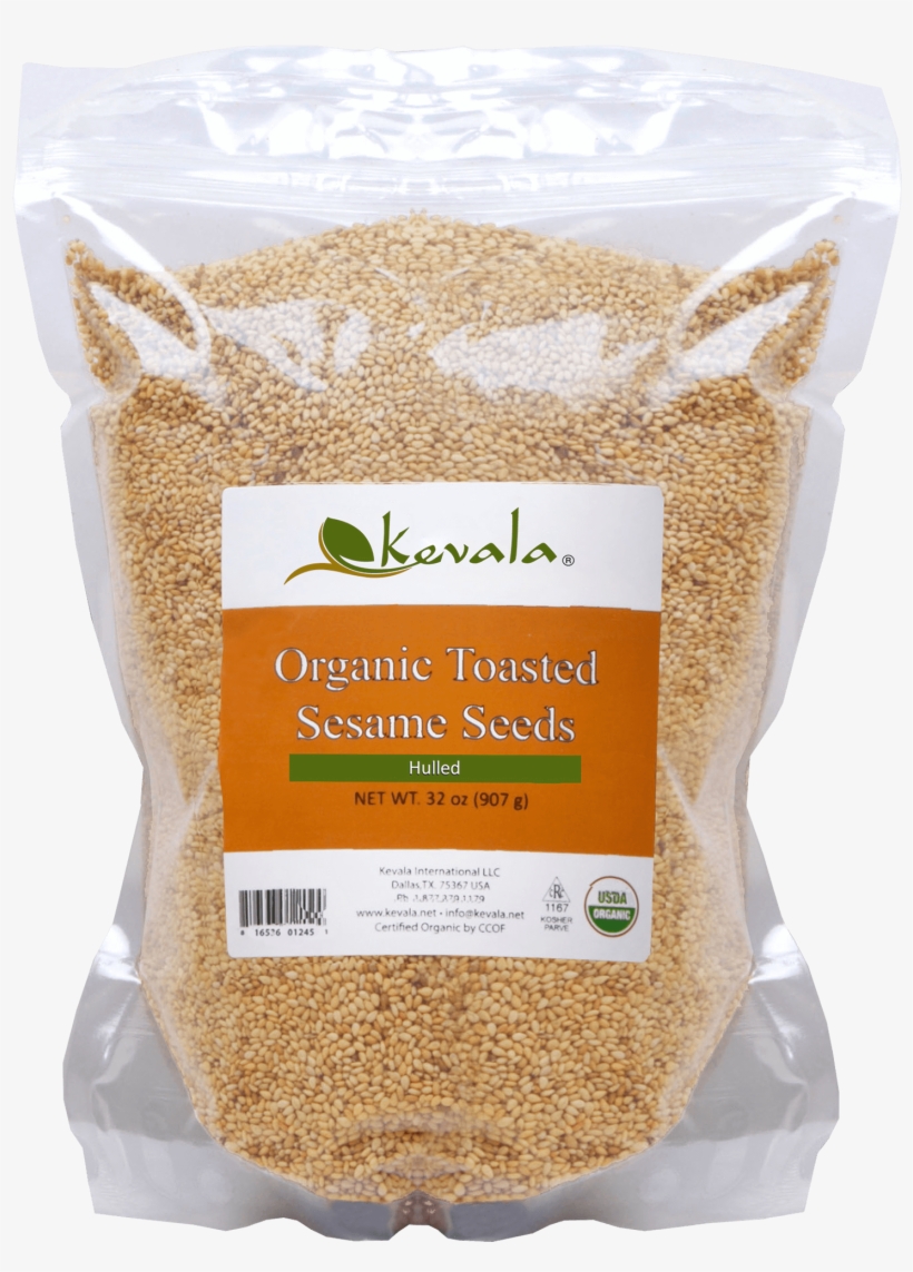 Organic Toasted Sesame Seeds 32 Oz - Kevala - Organic Toasted Sesame Seeds - 16 Oz., transparent png download