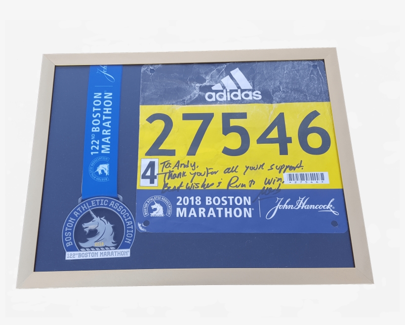 2018 Boston Marathon Finishers Medal Display Frame, transparent png download