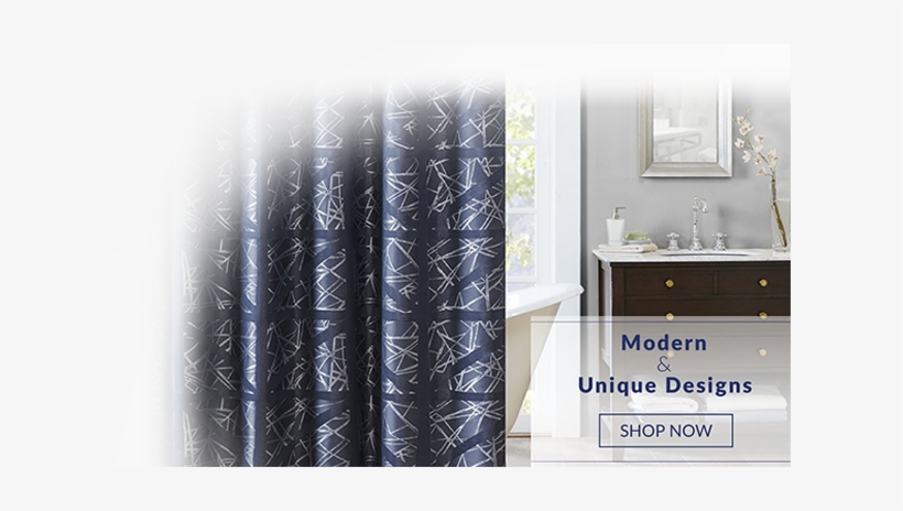 Bath Big - Madison Park Nico Jacquard Shower Curtain, Purple,, transparent png download