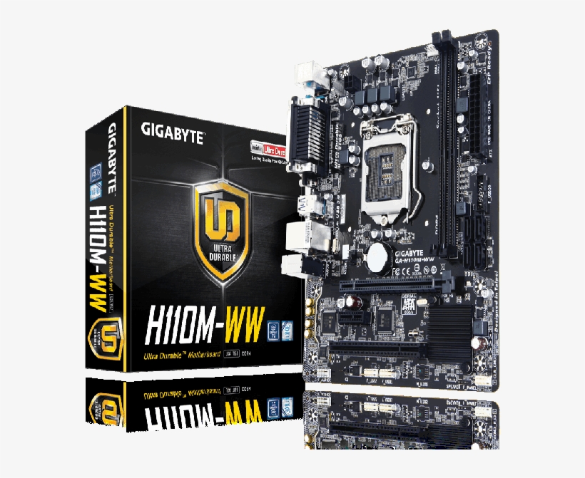 Ultra - Gigabyte Ga-h110m-ds2 Motherboard, transparent png download
