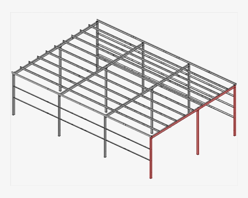 Single Slope Straight Column Frames Multispan - Building, transparent png download