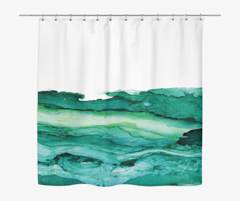Ocean Green Marble Shower Curtain - Window Blind, transparent png download