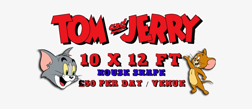 Tom & Jerry 10ft X 12ft House Shape Bouncy Castle Logo - Tom And Jerry, transparent png download