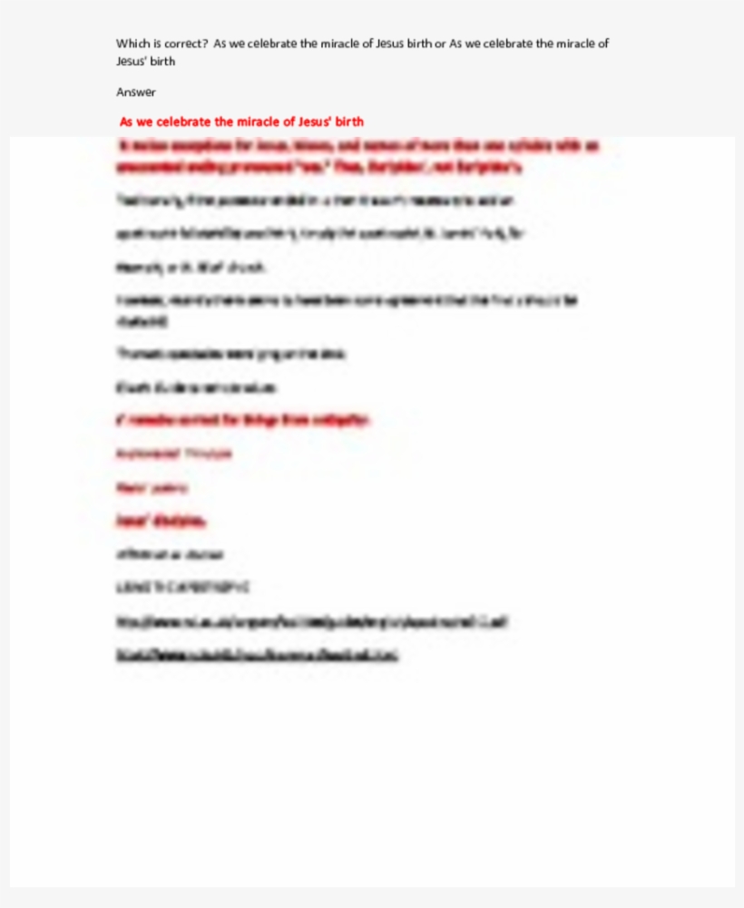 As We Celebrate The Miracle Of Jesus Birth Or As We - Document, transparent png download
