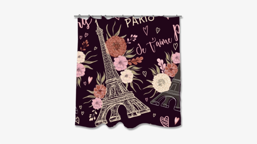 Paris Pattern Collection Shower Curtain Shower Curtains- - Charcoal Fold Over Clutch, Women's, Lavender Blush/misty, transparent png download