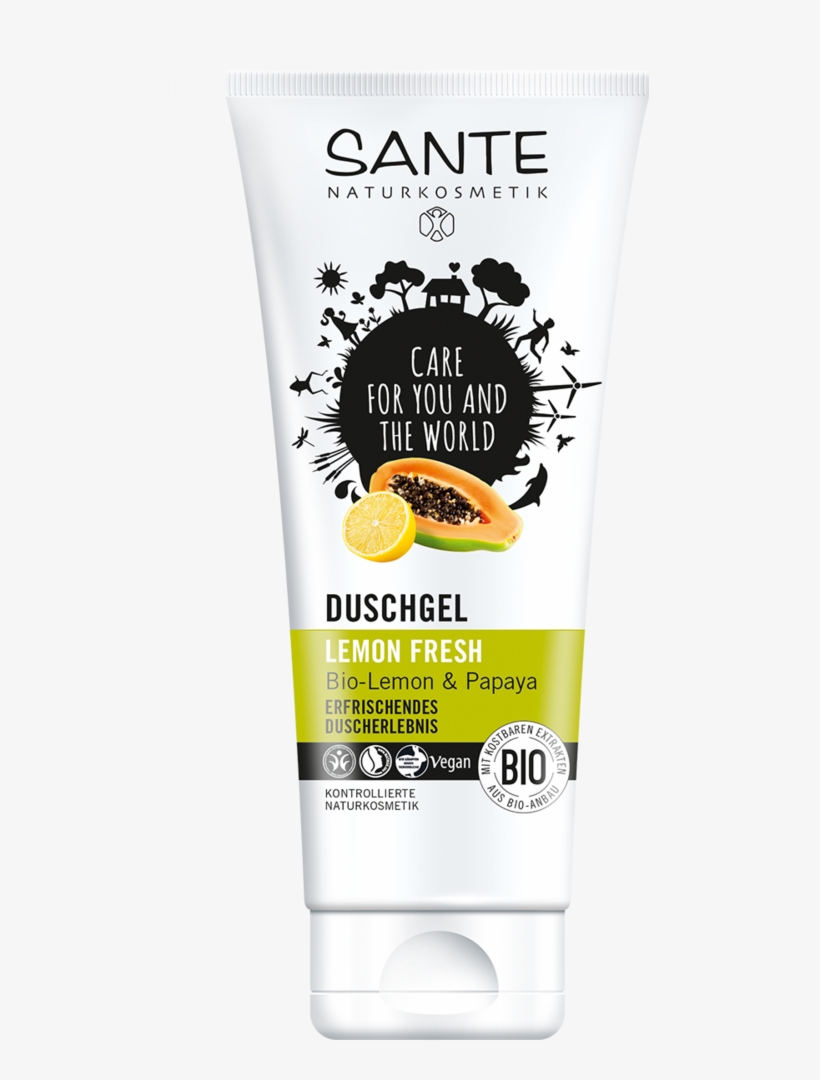 Shower Gel Lemon Fresh - Sante Lemon Fresh Shower Gel, 200ml, transparent png download