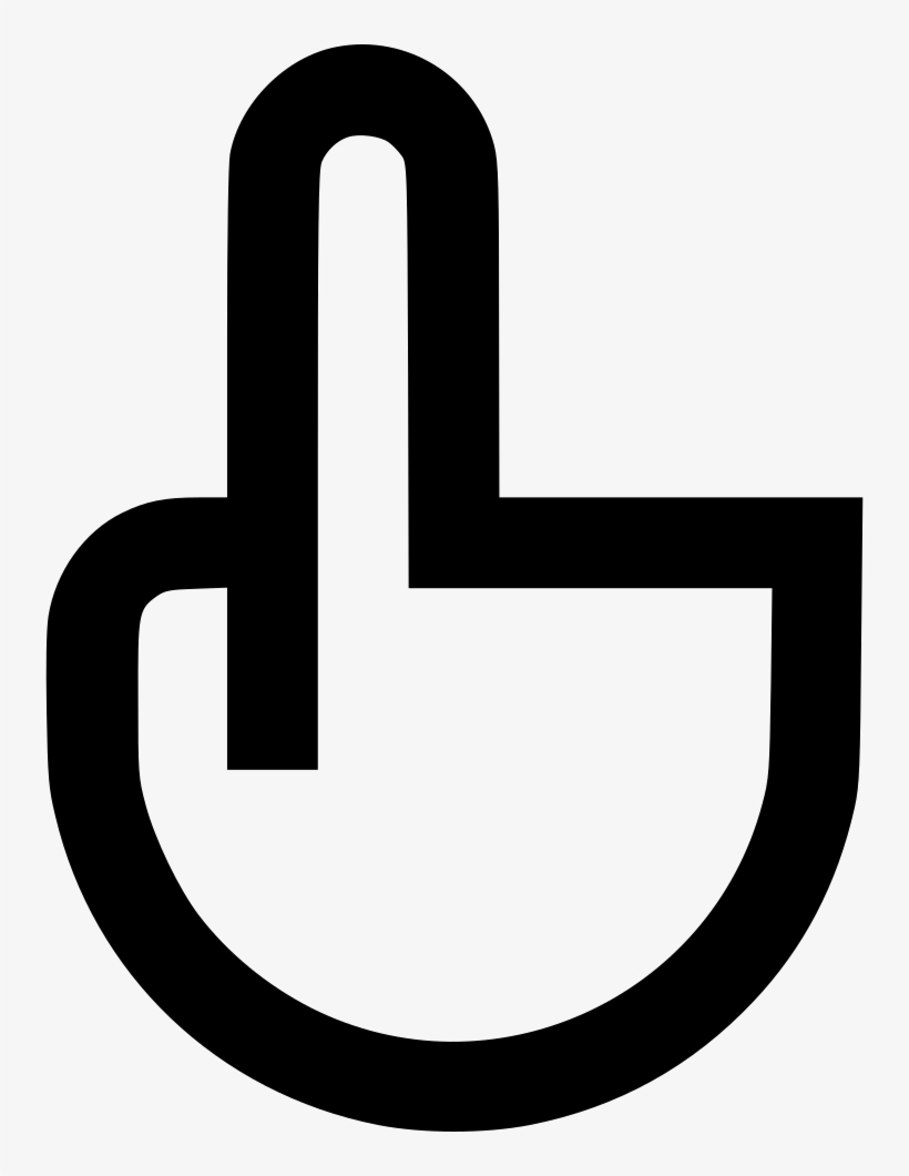 Hand Touch Gesture Fingure Click Up Ui Comments - Sign, transparent png download