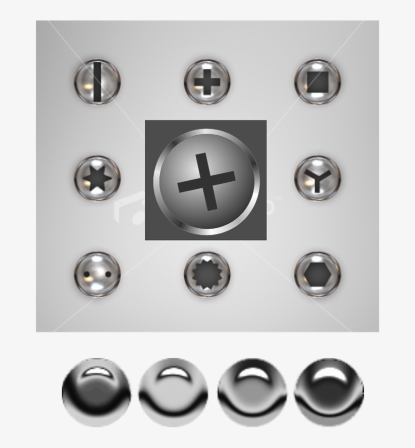 Polished Screw Heads - Screw, transparent png download
