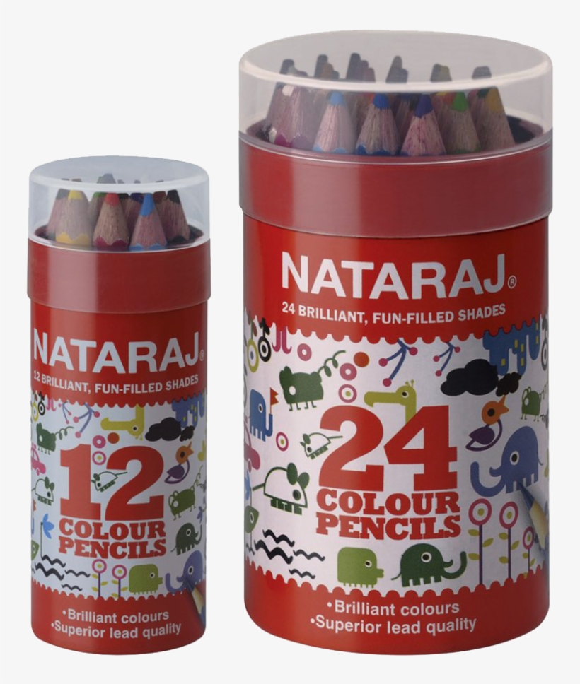 Colour Pencils Half Tin Pack - Nataraj Colour Pencils - Pack Of Twelve, transparent png download