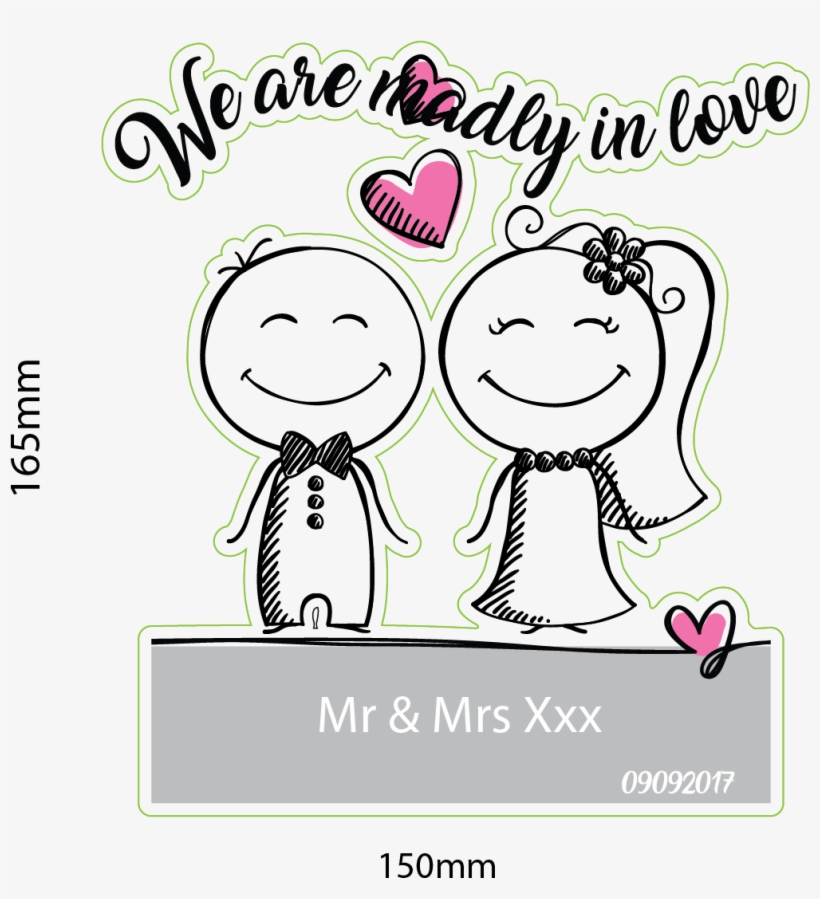 Picture Of Wedding Couple - Cute Wedding Couple Custom Return Address Labels, transparent png download