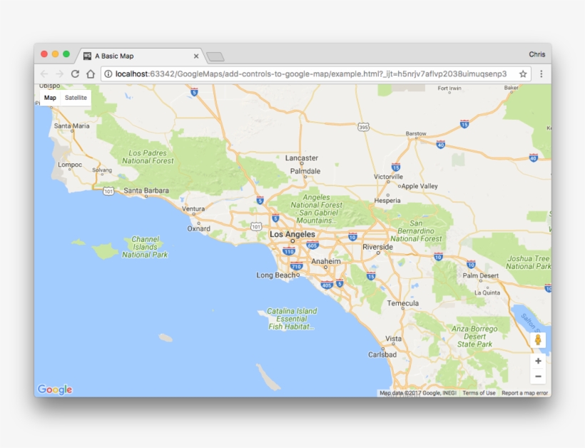 Map With Default Controls - Map, transparent png download