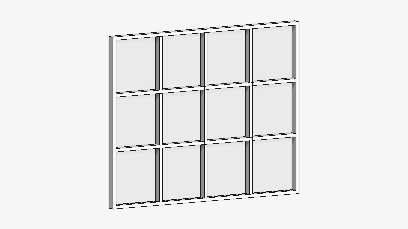 First, Use The Curtain Wall Tool To Place A Curtain - Monochrome, transparent png download