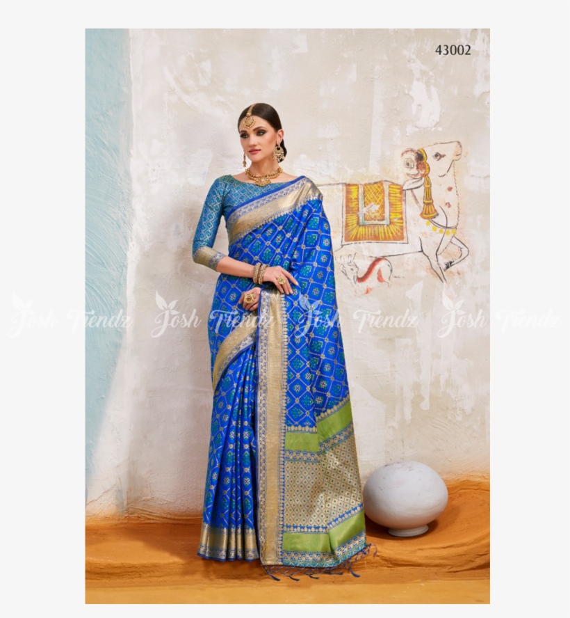 Rajtex Khambhati Silk Saree Jt Rk Sarees - Silk, transparent png download