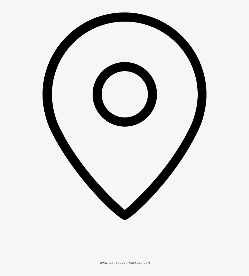 Map Marker Icon Coloring Page - Drawing, transparent png download