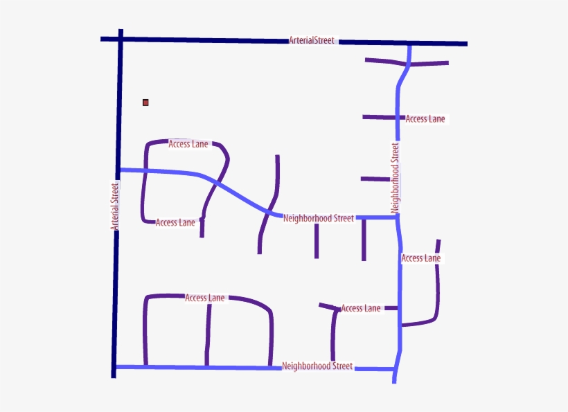Lrgneighborhood-streets - Diagram, transparent png download