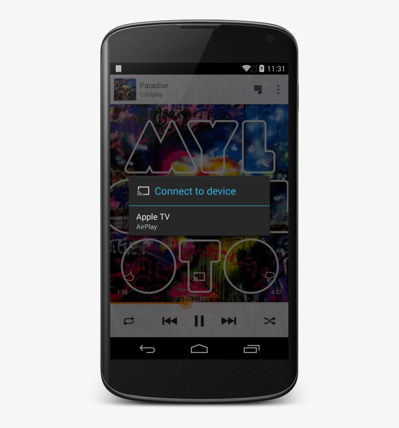 Airplay Support For Google Play Music - Coldplay Mylo Xyloto, transparent png download