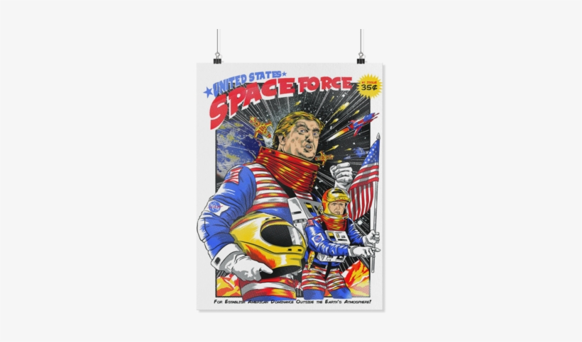 United States Space Force Trump And Pence Poster - Donald Trump, transparent png download