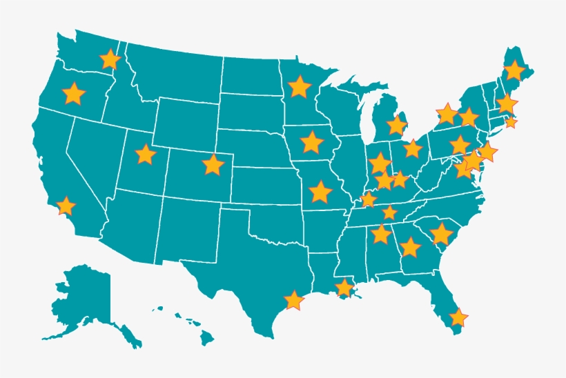 Our 2018 Advocate Leaders Are Located Throughout The - Blue Map Of United States, transparent png download