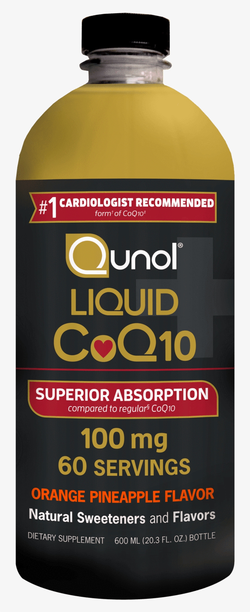 Qunol® Liquid Coq10, 100mg - Qunol Ultra Dietary Supplement Softgels, 100 Mg, 60, transparent png download