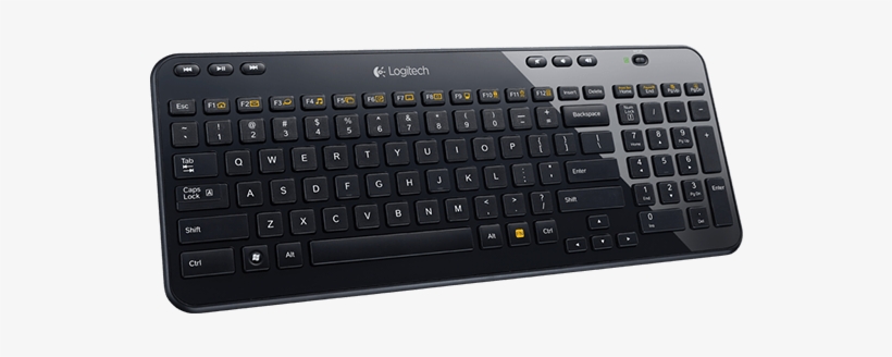 Logitech Wireless Keyboard - Logitech Wireless Keyboard K360 - Glossy Black (920-004088), transparent png download