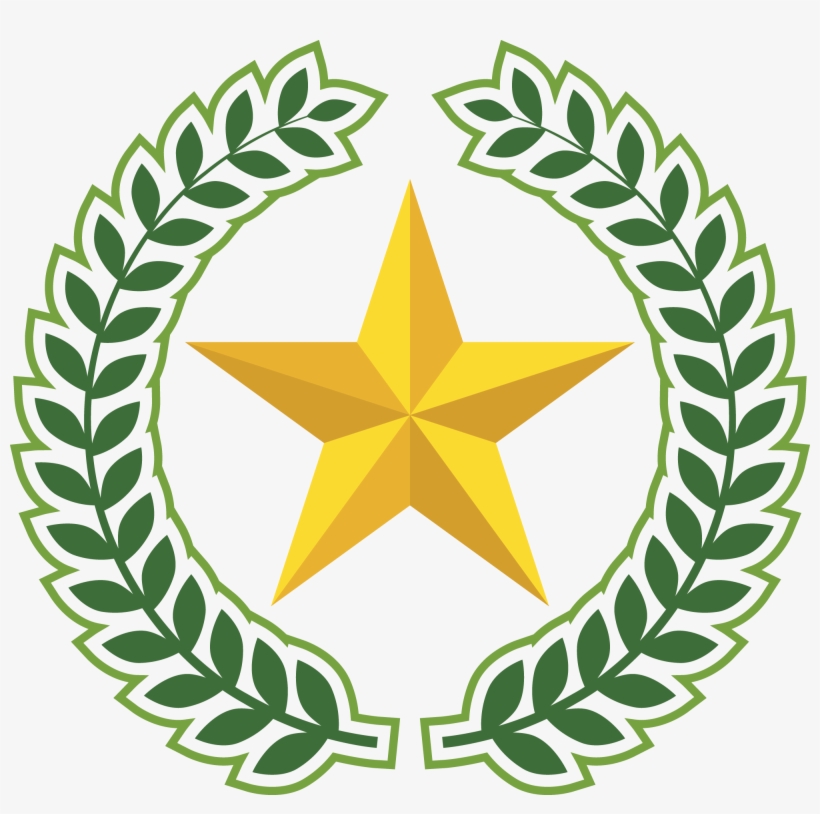 Laurel Wreath With A Gold Star - Up Bhumi Sudhar Nigam Logo, transparent png download