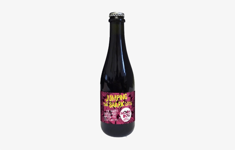 Beer Moon Dog Jumping The Shark - Glass Bottle, transparent png download
