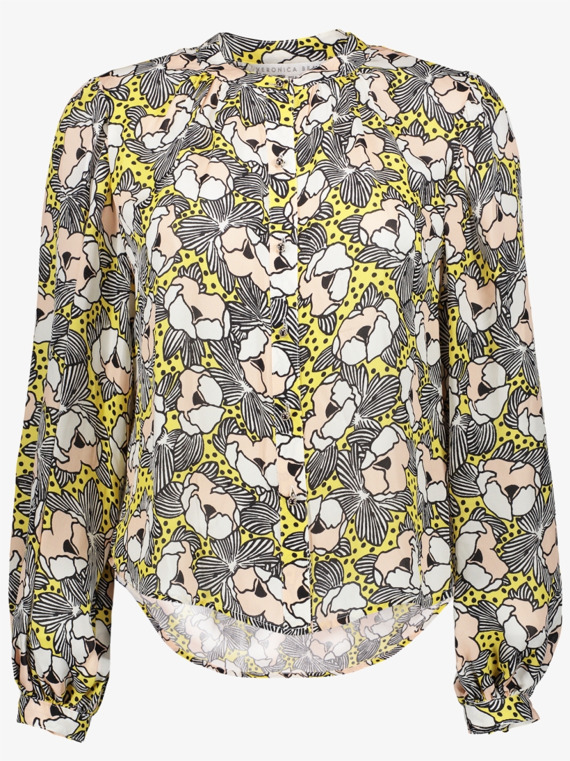 Long Sleeve Ashlynn Blouse Floral Yellow - Blouse, transparent png download