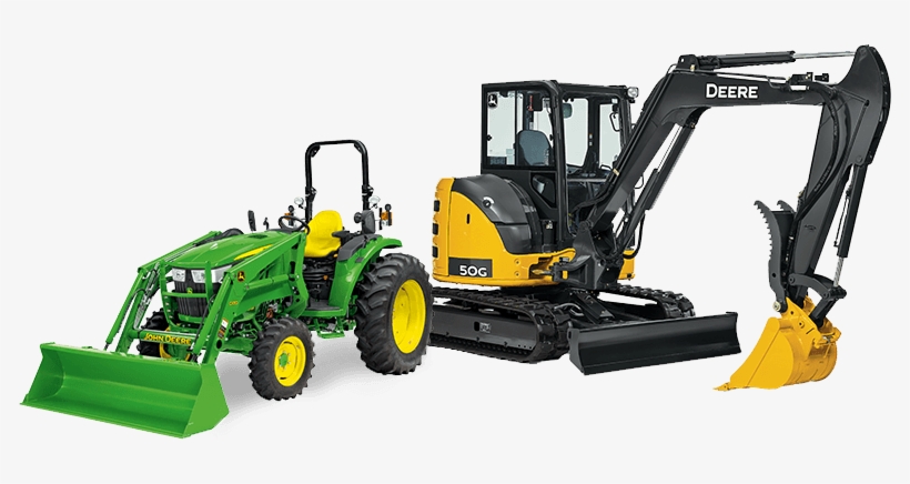 Image Of Utility Tractor And Excavator - John Deere 60 Excavator, transparent png download