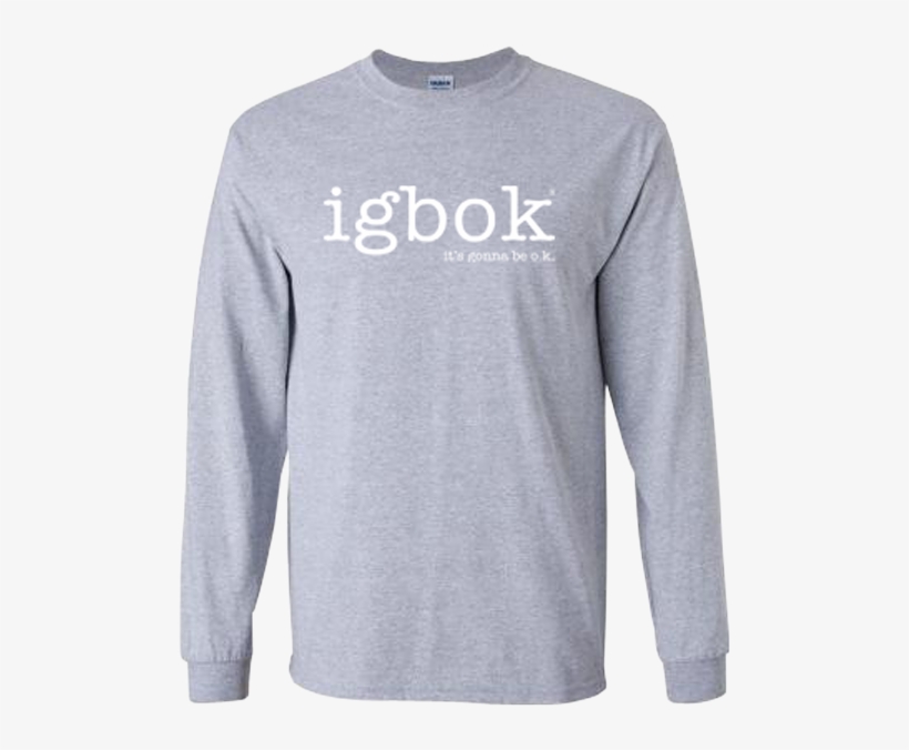 Long Sleeve Grey T-shirt - Shirt, transparent png download