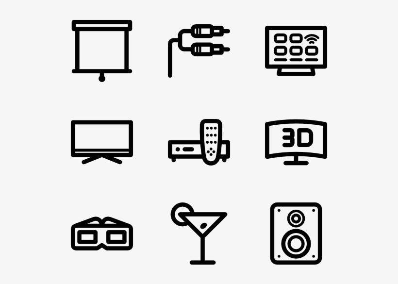 Home Theater - Home Theater Icons, transparent png download