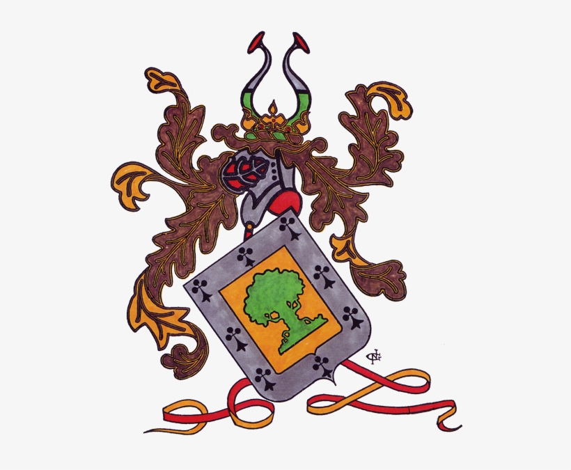 "the Crest Above The Wreath Consists Of Gold Horns - Crest Of Family Pear, transparent png download