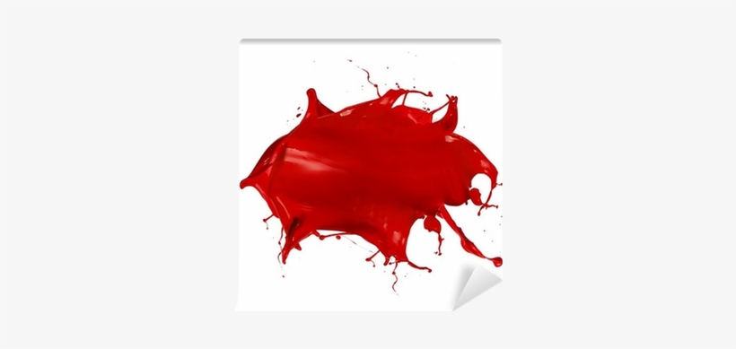 Isolated Shot Of Red Paint Blob On White Background - Red Paint Blob, transparent png download