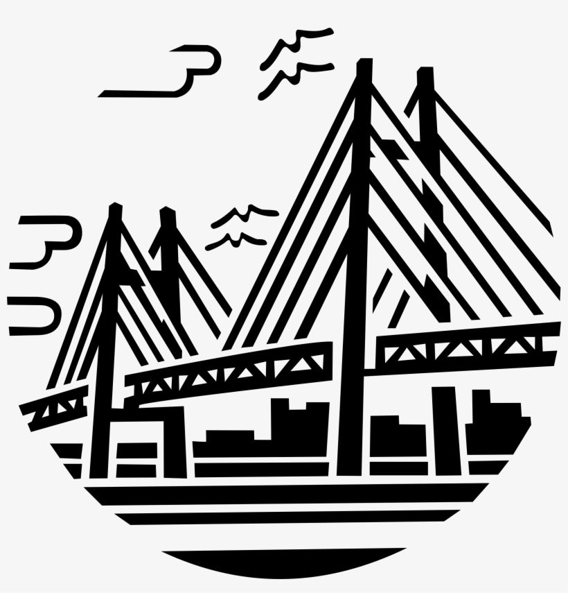 This Free Icons Png Design Of Stylized Bridge Silhouette, transparent png download