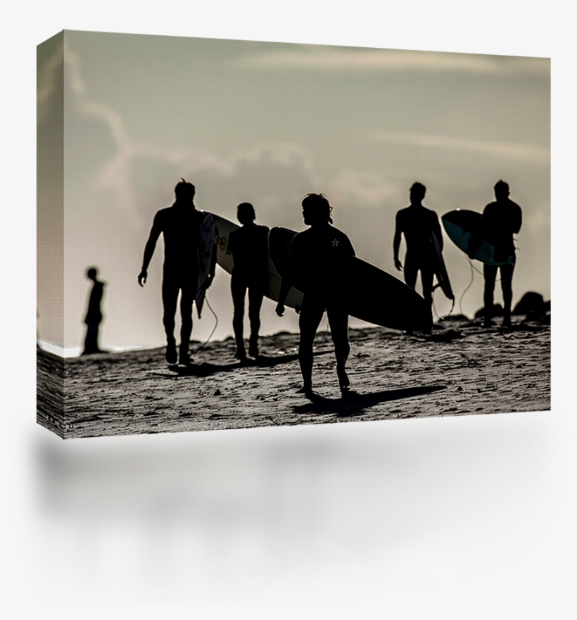Surfer Silhouettes - Silhouette, transparent png download