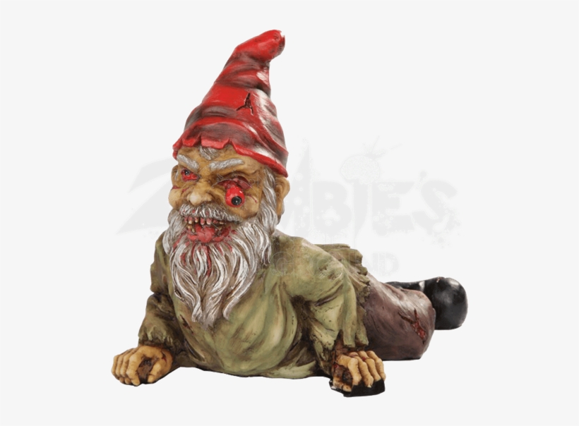Zombie Crawler Garden Gnome - Gnome Scary, transparent png download