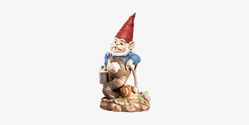 Download - Motion Sensor Whistling Garden Gnome W/ Snail Figurine, transparent png download