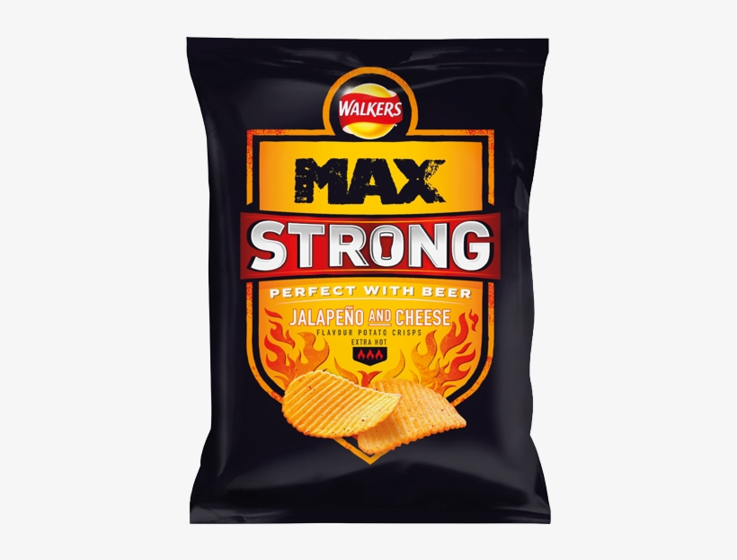 Walk Max2 - Walkers Max Strong Jalapeno And Cheese, transparent png download