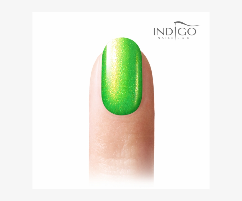 Indigo Mermaid Effect Neon Green - Indigo Nails, transparent png download
