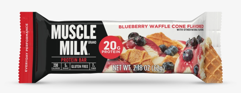 Muscle Milk Protein Bar Red Blueberry Waffle Cone - Muscle Milk Protein Bar, transparent png download
