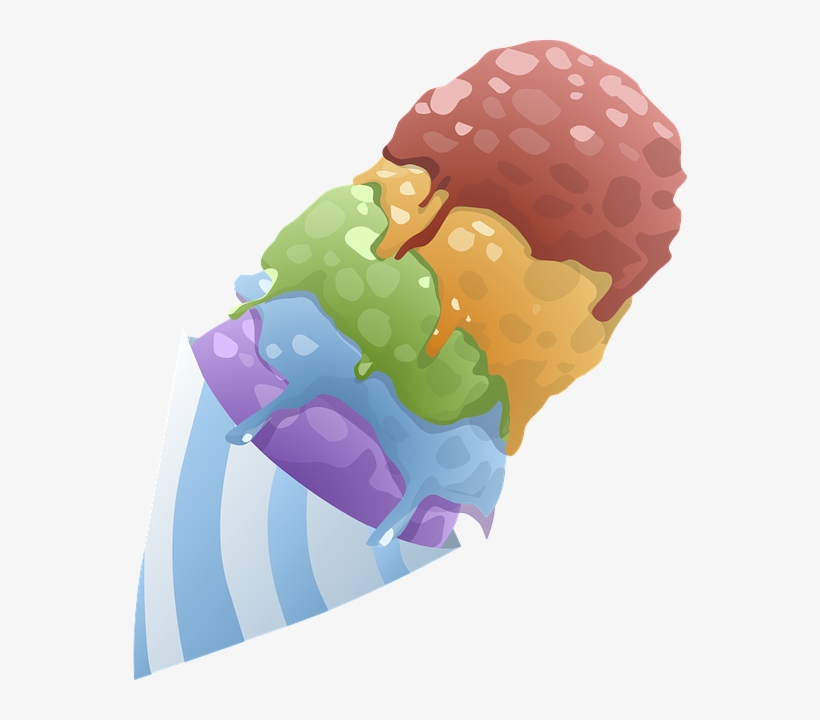 Ice Cream Cone - Slodycze Grafika, transparent png download